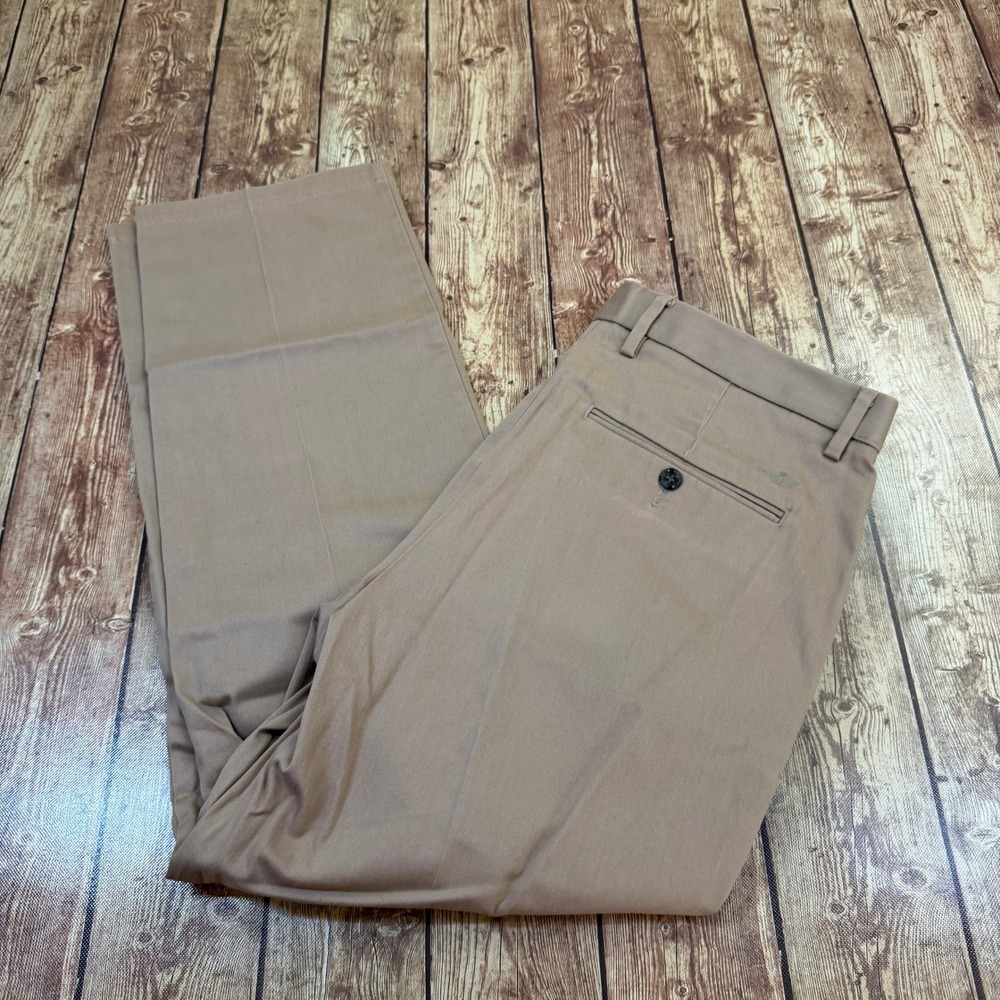 Dockers Straight Fit Chino Pants Mens 36x30" Khaki Brown Stretch Casual